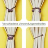Yazikisa Curtain Tiebacks for Curtains, Pack of 4, Magnetic Curtain