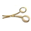 NOSE HAIR TRIMMER SCISSORS CURVED 3.5" - ROUND TIP FOR