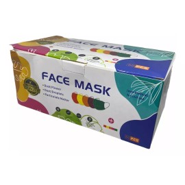 Flowers Cubreboca Tricapa Termosellado Caja 5 Colores 150 Pzs