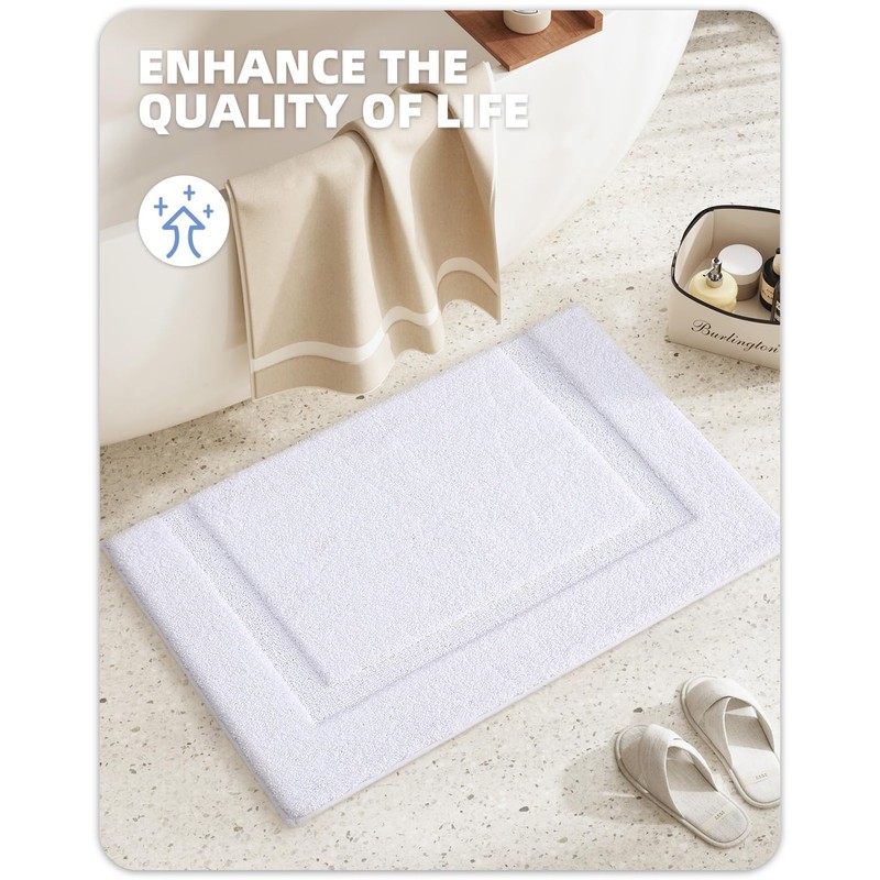 COLOR&GEOMETRY Bath Mat, Extra Soft Bathroom Mat Non Slip Bath