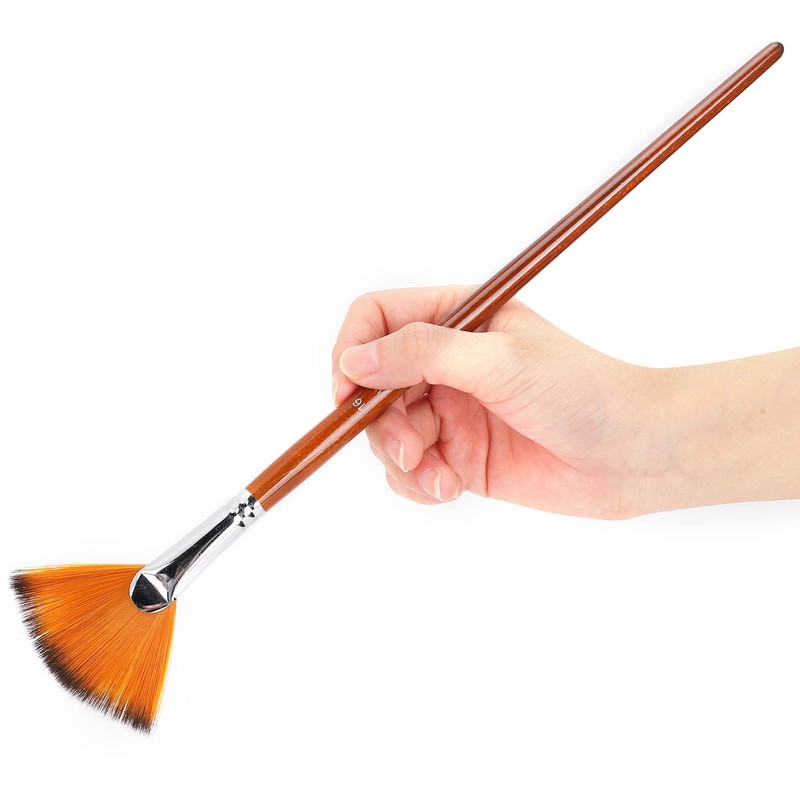 9Pcs Painting Brush Set Nylon Wool Fan shaped Watercolor Acrylic