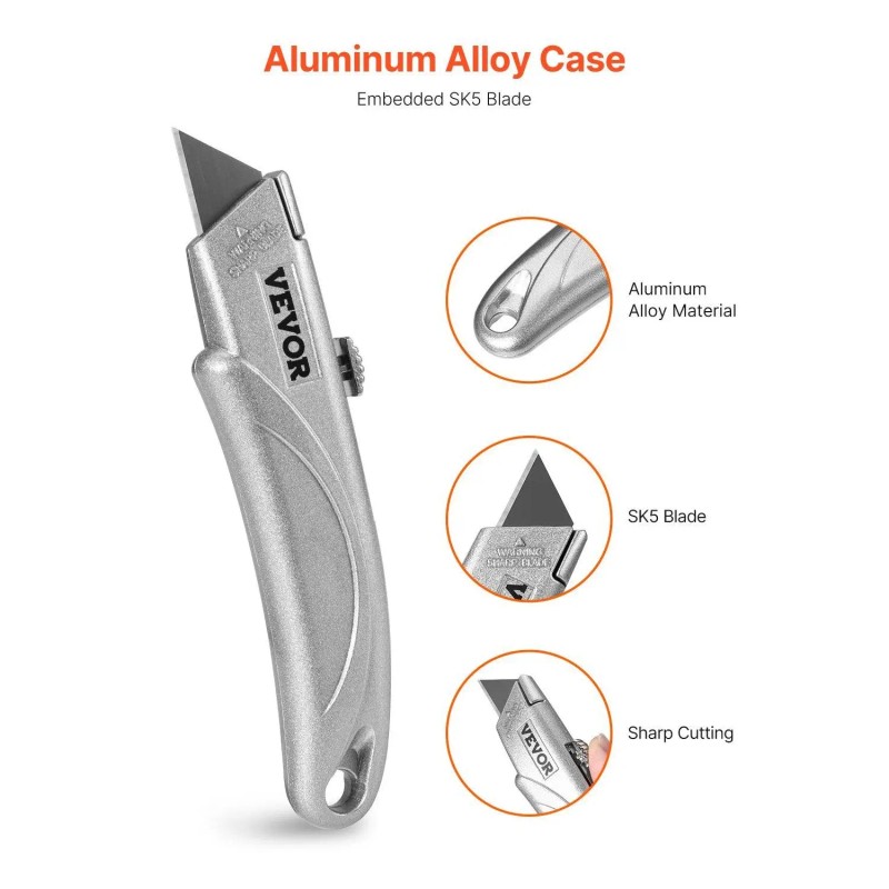 SK5 for Sharp Retractable Box Cutter Quick Change Utility Knife