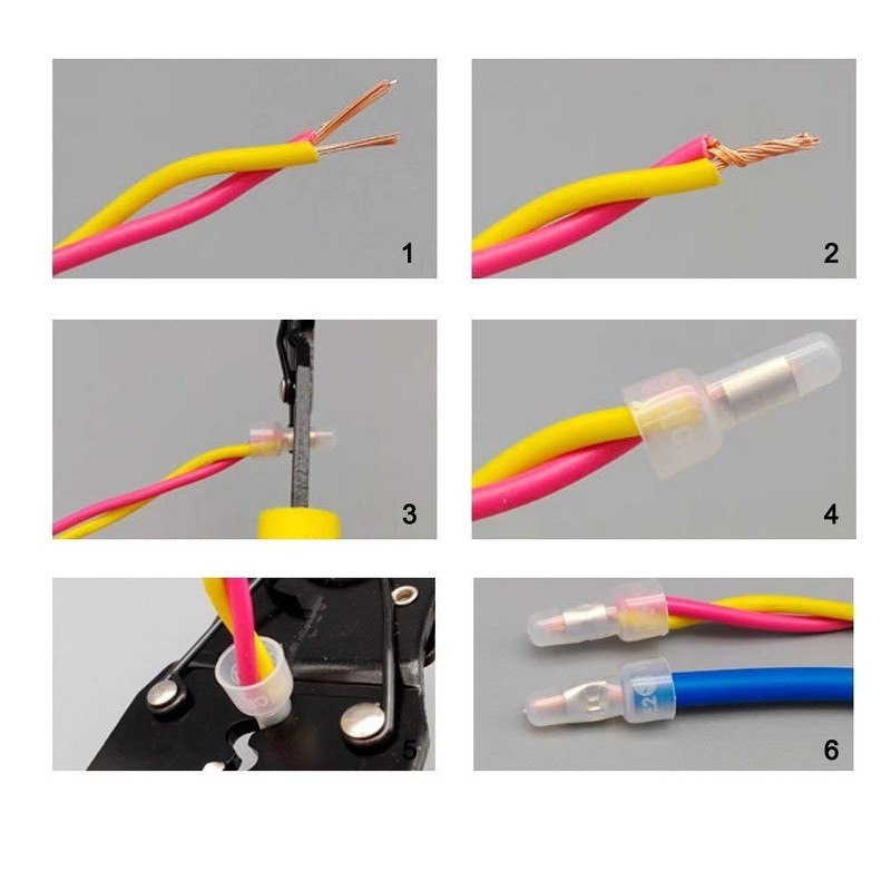 All Trade Direct 20 x Medium Closed End Connectors Clear