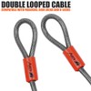 BV Heavy-Duty 15FT Security Cable with Loops-10mm (3/8 Inch) Cut-Resistant