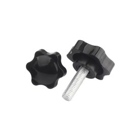 SYDARSYN Wing Screw Plastic Hexagonal Star Head Knurled Screw Grip Knobs Clamping Screw M6 x 16 mm (Pack of 10)
