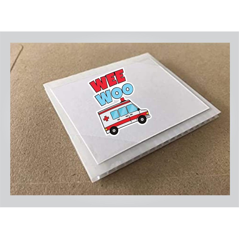 Wee Woo Ambulance Funny Paramedic - Sticker Graphic - Decal