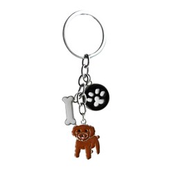 Garden Miller Key-ring Keychain,Cute Metal Small Dog Puppy Keychain Keyring Keyfob Car Bag Charm Dog Tag Chains Birthday (Tidy)
