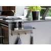 WENKO Ima Magnetic Hook Rack with Shelf, Metal with 4
