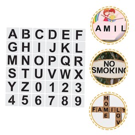 Gadpiparty 36Pcs Alphabet Number Painting Stencils Reusable Drawing Templates for Creative Art Durable and Washable Letter Stencils for Early Education Activities