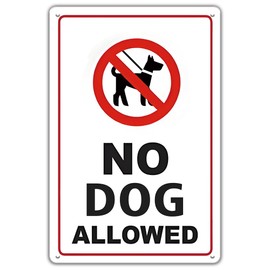 YOYI ART No Dogs Allowed Signs for Yard - 8 x 12 inch No Pets Allowed Sign for Business, Library, Yard, Office, Mall, Park and Public Places, Rust Free Aluminum, Fade Resistant and Waterproof