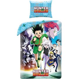 Halantex HUNTER X HUNTER - Gon Killua Kurapika - Reversible Duvet Cover Set 140 x 200 cm and Pillowcase 70 x 90 cm - Multicoloured - 100% Microfibre