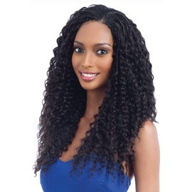 Saga Human Hair Crochet Braids Standard Type Super Curl (18", 1B)