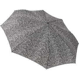 Totes NeverWet tecnología, paraguas de cierre automático, color negro con puntos blancos, paraguas de arco de 43 pulgadas, mediano