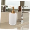 Alipis 420ml Ceramic Shampoo Body Wash Bottles Refillable Pump Dispenser