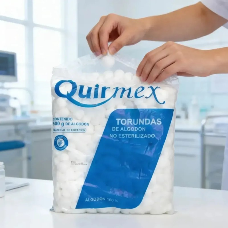 Torundas De Algodón Absorbente Quirmex 500g