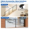 [Patent]Muzata 1Pack 36"x2"x2" Black Glass Railing Post for Level or