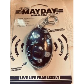 Mayday NEW MayDay Mini Alarm Emergency Personal Safety 100 Decibels LED Keyring Blue