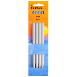 Pony P36657 | ABS Plastic Double Pointed Knitting Needle | 9mm x 20cm | 4 Pack