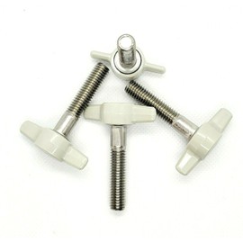 5/16" Thumb Screw T Bolts Gray Butterfly Clamping Knob Multiple Sizes Stainless (Screw Size: 3/4", Pack Size: 4 Bolts)