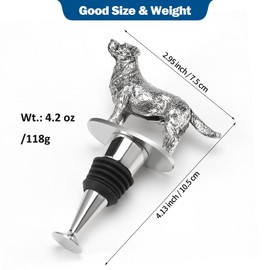 Labrador Retriever Wine Bottle Stopper, Labrador Retriever Gifts Wine Gifts Christmas Birthday Gifts for Men Women Dog Lovers, Wine Stopper for Wine Champagne Prosecco Wine Accessories