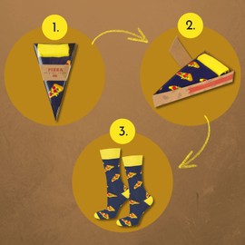 soxo Fast Food Gifts for Women Ladies Socks Men Funny Gift For Men 2 Sizes 1-3 Pairs, Pizza 1 pair