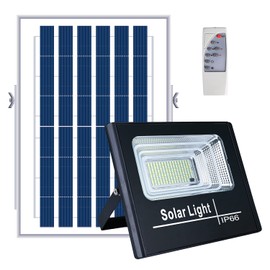 Uniontang UT Solar Outdoor Security Light - 87 LEDs, Equiv. 40W LED Flood Light, IP66 Waterproof with Remote Control, Auto Dusk to Dawn Sensor for Yard Porch Balcony