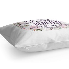 Fashionalarm Cushion sisters are different flowers - 40 x 40 cm with filling | saying vintage motif gift idea for sisters siblings, white 40 x 40 cm
