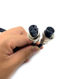 16.4 ft GX16 3 Pin Double Female Cable, GX16 3Pins Female to Female Head Aviation Cordset Electrical Connector Panel Mount Circular Metal Adapter Cordset for Ships 7A 220V 18AWG (5meter)