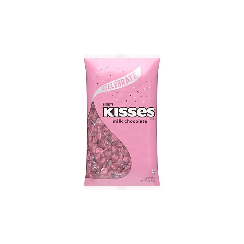HERSHEY'S KISSES Milk Chocolate Candy Bulk Bag, 60 oz