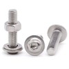Glvaner M5-0.8 x 25mm Flanged Button Head Socket Cap Screws