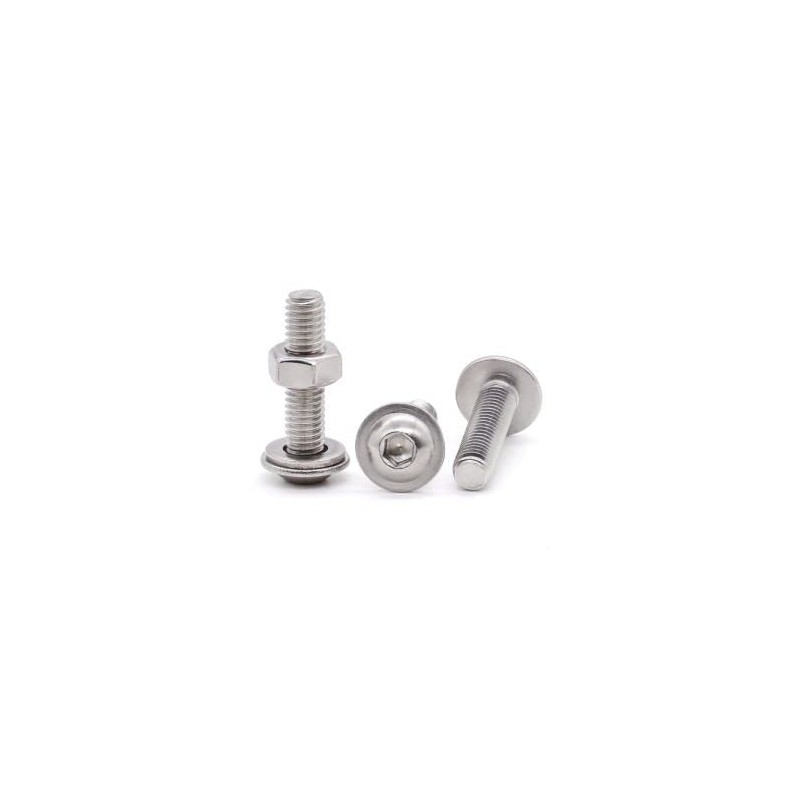 Glvaner M5-0.8 x 25mm Flanged Button Head Socket Cap Screws