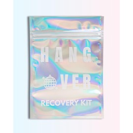 JollyFayre 10 Pcs Hangover Recovery Kit Bags - Holographic Resealable Pouches for Bachelorette, Bridal Shower, Birthday, Girls Weekend