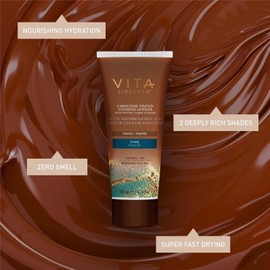 Vita Liberata Fabulous Gradual Tanning Lotion - Dark - Tinted, Natural Looking Tan Designed for Face & Body, Quick Drying Formula, Formulated with Hyaluronic Acid, 6.76 fl oz