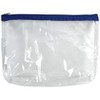 NuFazes Clear Easy Security Check Cosmetic Pouch (Blue)