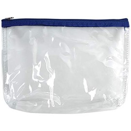 NuFazes Clear Easy Security Check Cosmetic Pouch (Blue)