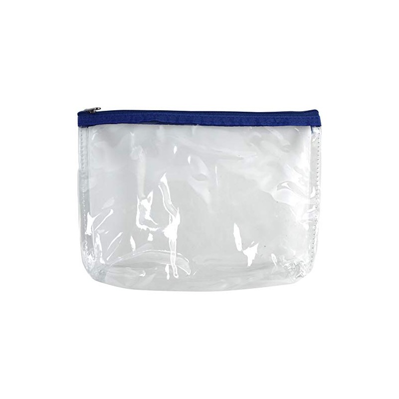NuFazes Clear Easy Security Check Cosmetic Pouch (Blue)