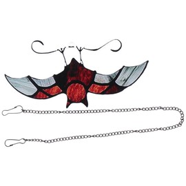 Benytro Bat Painted Window Hanging Decorations,Acrylic Bat Decorative Hanging Ornament,Upside Down Bat Glass Decoration,Home Pendant,Painted Windows Hanging Bat,Brown,6.8 * 3.5 Inch