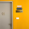 Signs ByLITA Standard All Gender Restroom Sign (Brushed Gold) -