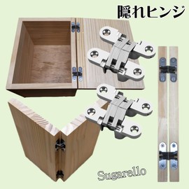 Sugarello Folding Door Trigger Cross Hinge, Concealed Hinge, Cross Hinge, Hidden Hinge, Sliding Door, Cabinet, Furniture, DIY, 180°, Foldable, Set of 2 (Large, Door Thickness: 1.0 inches (25 mm)