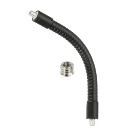 PATIKIL 6" Gooseneck, 1/4"-20 Male to Male Thread Metal Universal Hose Flexible Arm Gooseneck Tube Extension Holder with Reducing Screws for Action Camera, Phone, Microphone, Black