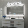 Ralbay Modern Crystal Vanity Light for Bathroom 4 Light 31.5''Chrome