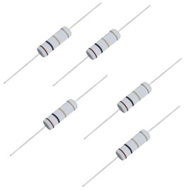 Aopin 1 Ohm Metal Oxide Resistor, ±5% Tolerance Precision 5 Watt Resistor for Electronic Circuits, Alternative Resistors for DIY Projects and Laboratories, 20pcs