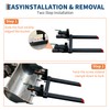 Clamp-On Pallet Forks for Skid Steer Tractor, 2000LB Capacity Adjustable