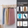 Nature Smile Deluxe Wooden Pants Hangers,Solid Rubber Wood Jeans Skirt
