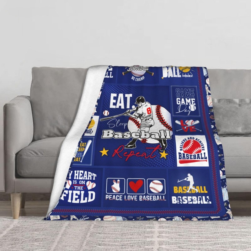 Baseball Blanket for Boys Men Women, Baseball Gifts for Boys