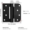 Haidms 6 Pack Self Closing Door Hinges 4 Inch Matte