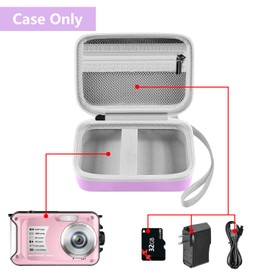 Leayjeen - Funda resistente e impermeable para cámara digital compatible con HICSHON/Trsunow/YISENCE/EUXOR/Yiffecal/ZNIARAKL/QUNVAL, 2.7K submarino Full HD - Morado (solo carcasa)