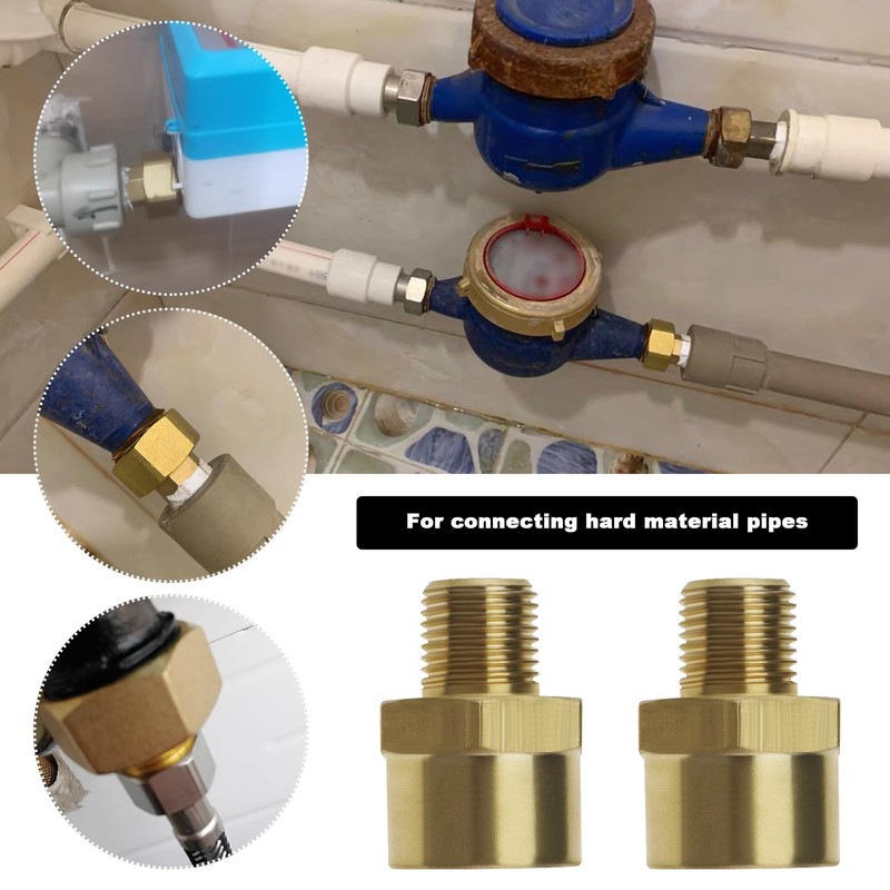 VGOL 4Pcs 1/8inch Male to 1/4inch Female BSP Brass Adapters