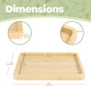 BambooMN Square Bamboo Serving Tray - 9x9 - Vertical Tray