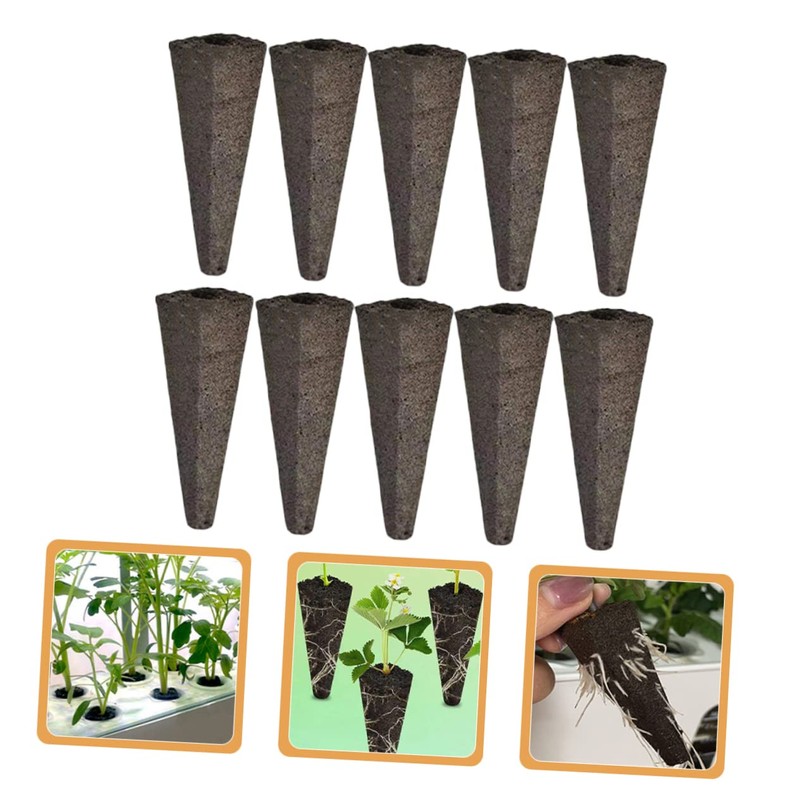 Totority 10Pcs Hydroponic Planting Sponges Soilless Grow Sponges for Germination